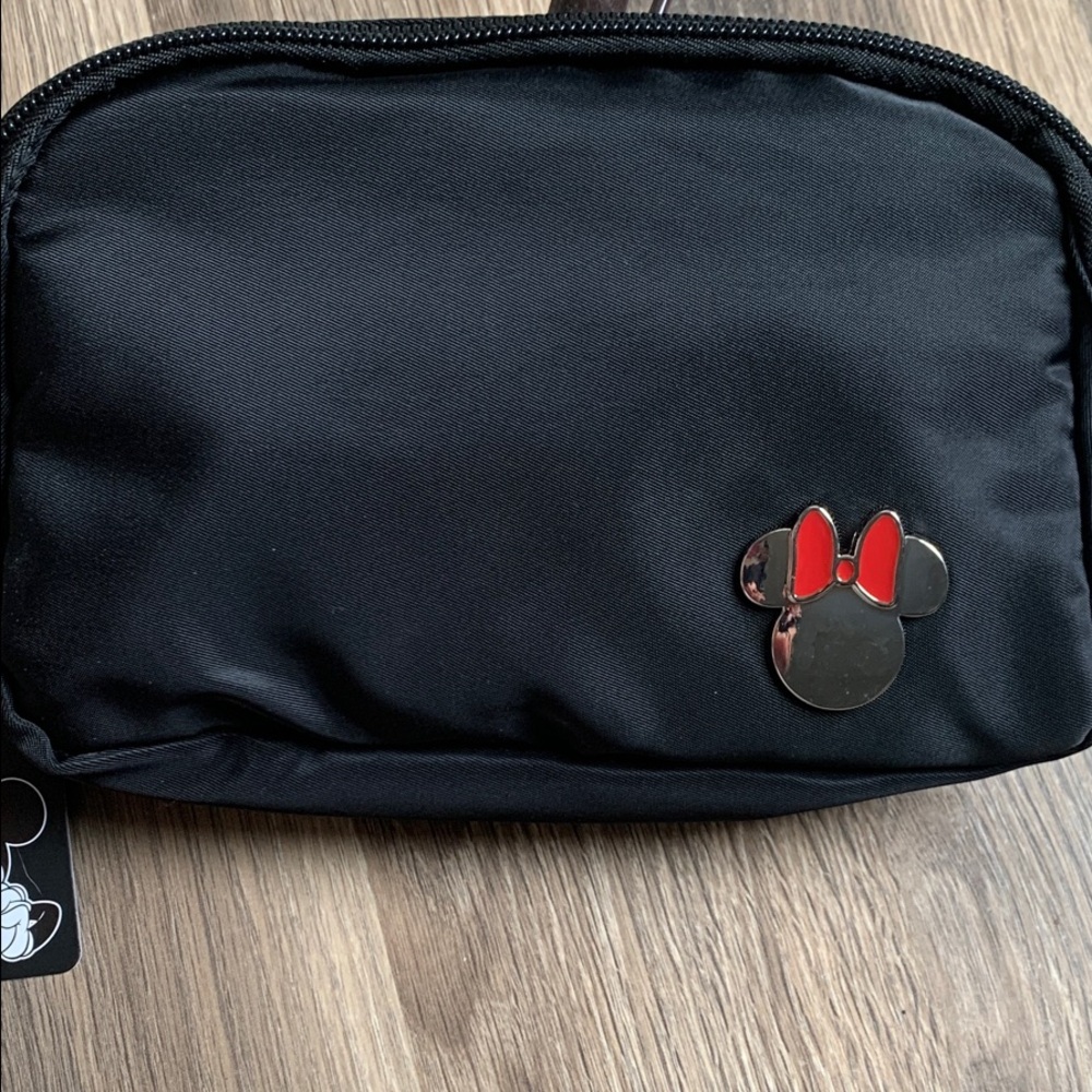 Disney Black Belt Bag with Minnie Mouse and Red Bow